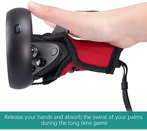 Orzero Controller Grip popruh kryt kompatibilný pre Quest VR umývateľné ochranné puzdro-Červená