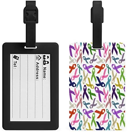 Viacfarebné stuhy na povedomie štítky na batožinu TPU cestovná batožina roztomilé Štítky Id štítok identifikátory