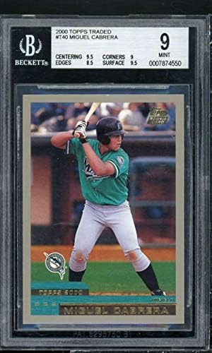 Miguel Cabrera Rookie Card 2000 Topps Traded T40 BGS 9 - Baseball Slabbed Rookie Cards