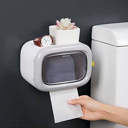 Vodotesný držiak toaletného papiera do kúpeľne-Pet Proof zásobník na toaletný papier samolepiaci s indikátorom