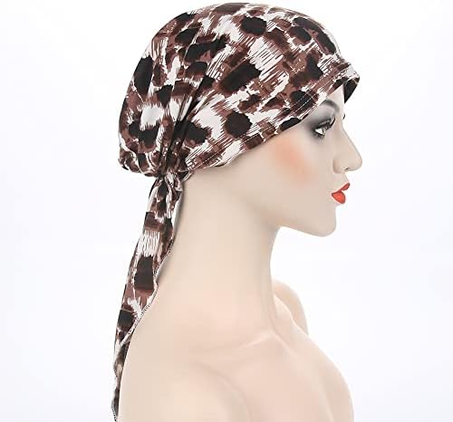 Fxhixiy pre-zviazaný Bandana Turban Hat Chemo Cancer Headscarf Headwraps Headwear pre ženy Hair Cover Hat