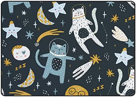 Xollar 72 x 48 vo veľkých kobercoch pre deti Kozmonauti pre mačky vo vesmíre Mäkká škôlka Detská podložka na