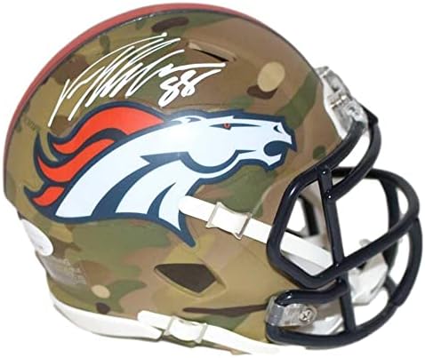 Von Miller podpísaný / podpísaný Denver Broncos Camo Mini Helma JSA 30037-podpísané NFL Mini prilby