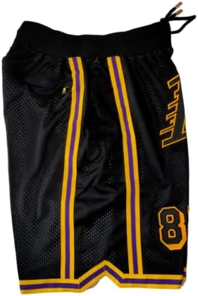 Pánske basketbalové šortky, Pánske retro sieťované vyšívané šortky s vreckami, Ventilátory Workout Gym Athletic