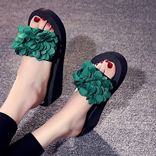 Vlnené papuče pre ženy umývateľné na plážovej obuvi Móda kvetina Voľný Čas Vonkajšie Slip klin Papuče dámske