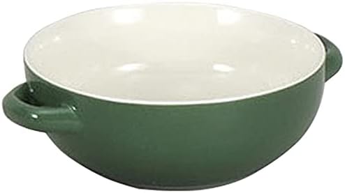 Sada 10, Západná keramika jedna položka, Zelená Obojručná polievka [16,5 x 13,2 x 5,2 cm 500 ccm] [Reštaurácia