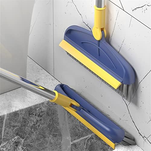 LIUZH floor Clean Brush 2 v 1 Dlhá rukoväť stierka na okná s tuhými štetinami Magic Broom Floor Mop kúpeľňová
