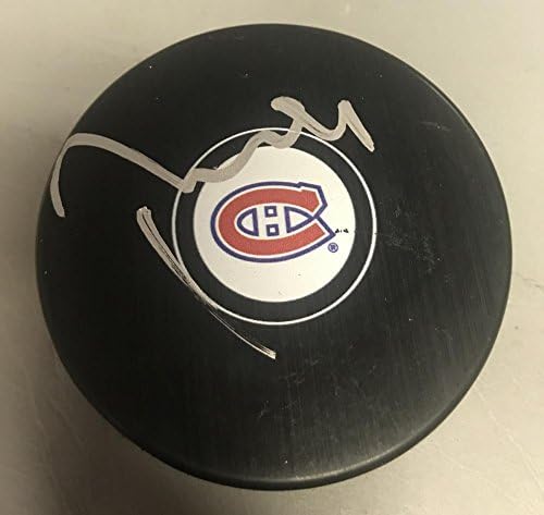 Tomáš Plekanec Montreal Canadiens podpísal podpísané Logo puk W / coa-podpísané puky NHL